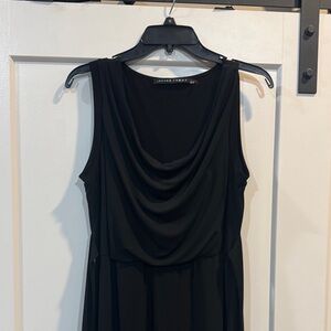 Ivanka Trump Black Draped Midi Dress